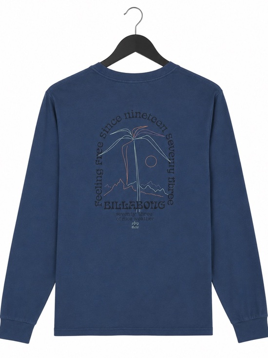 Billabong Other - Billabong Vacay Long Sleeve Tee Mens Large Slate Blue NWT Cotton